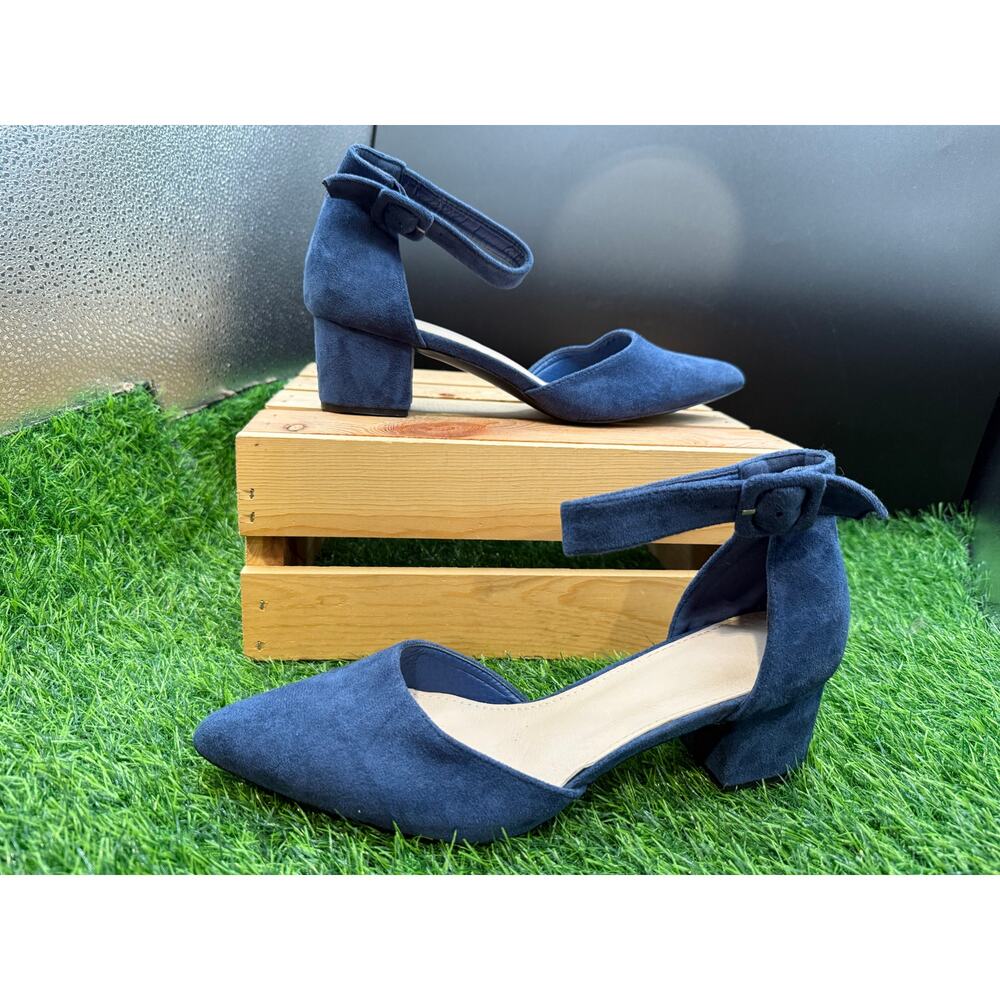 Blue- Ankle Strap Heels- Size 9US/40EU
